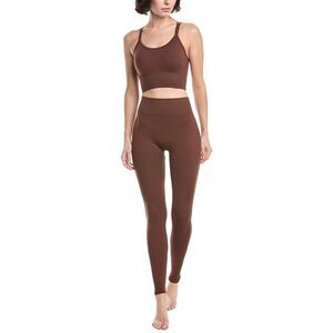 Phat Buddha Womens 2Pc Bra & Legging Set, Brown